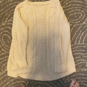 LL Bean Women’s Signature cotton fisherman tunic sweater, large